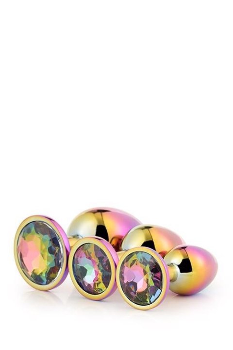 Gleaming Love Multicolour Plug Set – Zestaw 3 korków analnych z kryształami Gleaming Love Multicolour Plug Set – Zestaw 3 korków analnych z kryształami