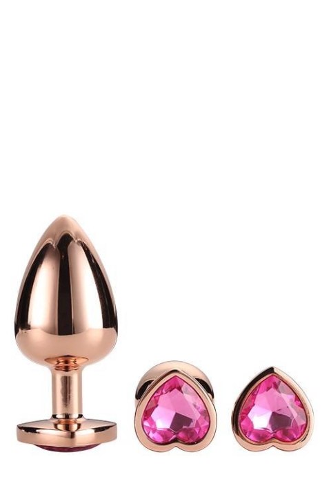 Gleaming Love Rose Gold Plug Set – Zestaw 3 korków analnych z kryształami w kształcie serca Gleaming Love Rose Gold Plug Set – Zestaw 3 korków analnych z kryształami w kształcie serca