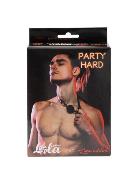 Gag Party Hard Love Addict Black – klasyczny knebel od Lola Games Gag Party Hard Love Addict Black – klasyczny knebel od Lola Games