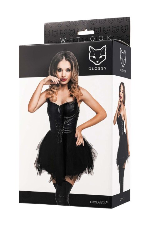 Glossy Elisia, dress, wetlook, black, M Glossy Elisia, dress, wetlook, black, M