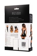 Glossy Mirabell, dress, wetlook, black, L