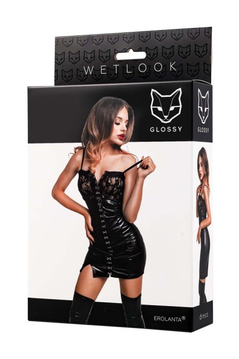 Glossy Nelly, dress, wetlook, black, L Glossy Nelly, dress, wetlook, black, L