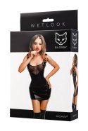 Glossy Rimma, dress, wetlook, black, L Glossy Rimma, dress, wetlook, black, L