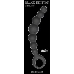Anal Beads Flexible Wand Black – elastyczny łańcuszek analny z silikonu medycznego