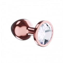 Plug – Butt Plug Diamond Moonstone Shine S Rose Gold Wejdź w świat eleganckiej stymulacji analnej!