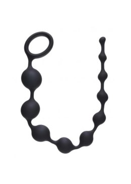 Anal Beads Long Pleasure Chain Black – długi łańcuszek analny z silikonu medycznego