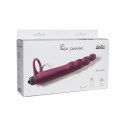 Strap-on Pure Passion Bramble Wine Red – silikonowy strap-on z wibracjami