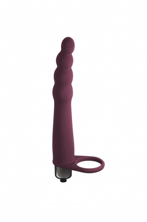 Strap-on Pure Passion Bramble Wine Red – silikonowy strap-on z wibracjami Strap-on Pure Passion Bramble Wine Red – silikonowy strap-on z wibracjami