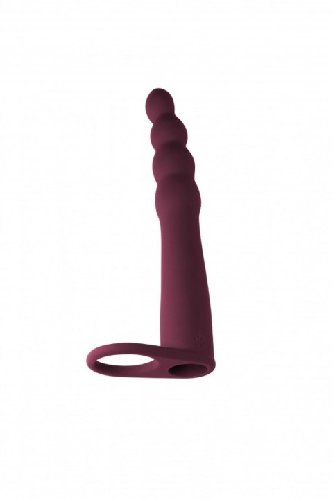 Strap-on Pure Passion Bramble Wine Red – silikonowy strap-on z wibracjami Strap-on Pure Passion Bramble Wine Red – silikonowy strap-on z wibracjami