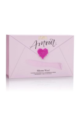 Amour Silicone Wand Pink – Elastyczny masażer z 35 funkcjami wibracji