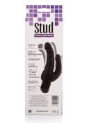 Bendie Stud Over & Under Black – Podwójny wibrator pochwa + anal, 3 tryby