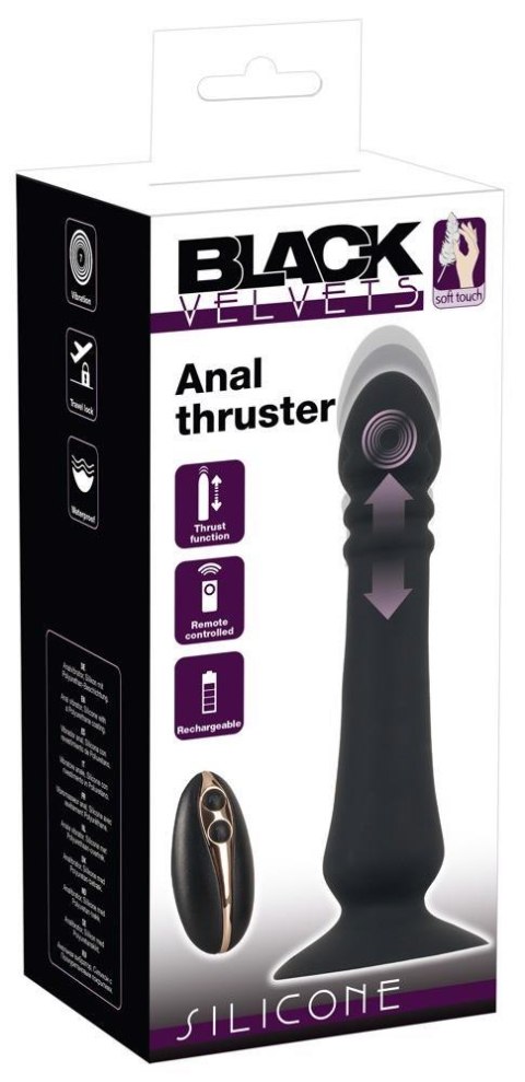 Wibrujący i pchający stymulator analny z pilotem