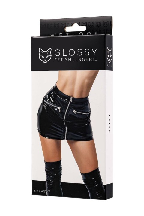 Glossy Billie, skirt, wetlook, black, M Glossy Billie, skirt, wetlook, black, M