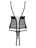Bielizna-Sharlotte gorset i stringi czarny S/M