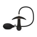 Anal Collection Inflatable Butt Plug 8 cm Black – Pompowany korek analny ze stalową kulką