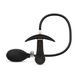 Anal Collection Inflatable Butt Plug 8 cm Black – Pompowany korek analny ze stalową kulką