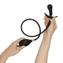 Anal Collection Inflatable Butt Plug 8 cm Black – Pompowany korek analny ze stalową kulką