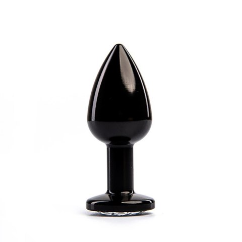 Black Butt Plug with White Diamond Black Butt Plug with White Diamond