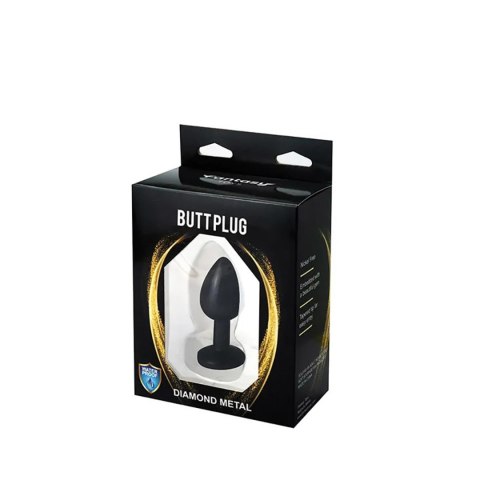 Black Butt Plug with White Diamond Black Butt Plug with White Diamond