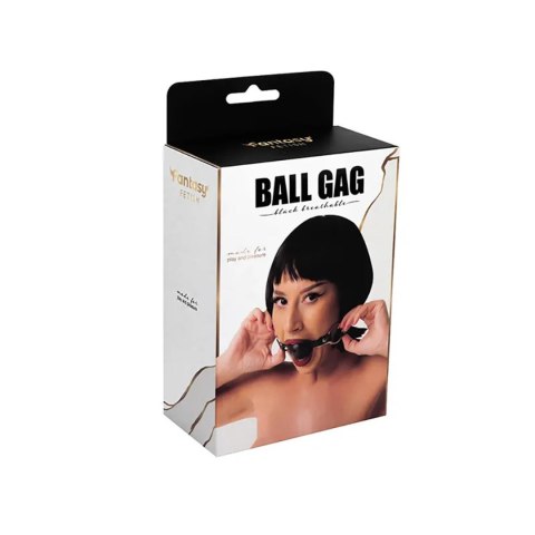 Black breathable ball gag with adjustable
strap. Black breathable ball gag with adjustable
strap.