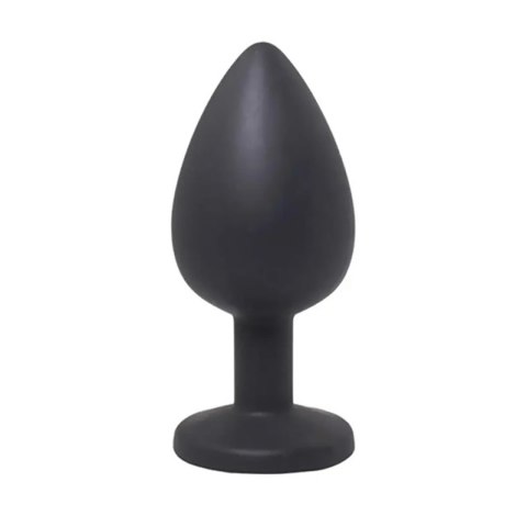 Black small butt plug with white crystal Black small butt plug with white crystal