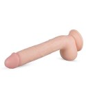 Elvin XL – Realistyczne dildo z przyssawką i moszną, 27,5 cm
