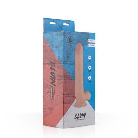 Elvin XL – Realistyczne dildo z przyssawką i moszną, 27,5 cm Elvin XL – Realistyczne dildo z przyssawką i moszną, 27,5 cm