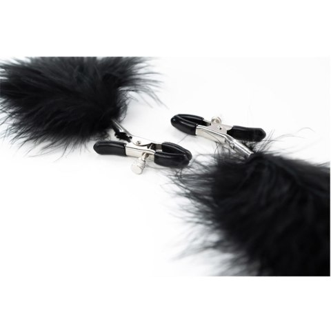 Feather nipple clamps with adjustable
pressure, and soft comfortable pads Feather nipple clamps with adjustable
pressure, and soft comfortable pads
