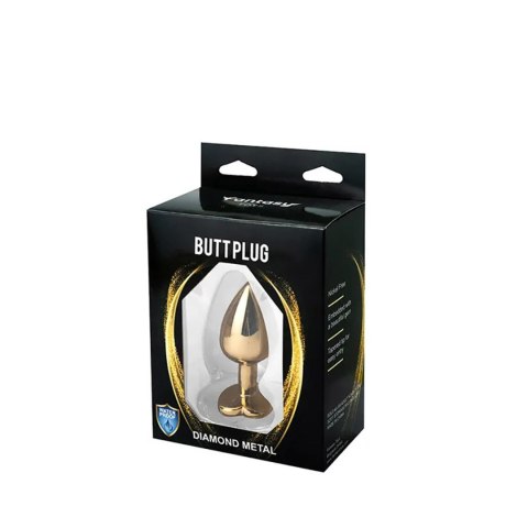 Gold medium heart-shaped butt plug with red crystal Gold medium heart-shaped butt plug with red crystal