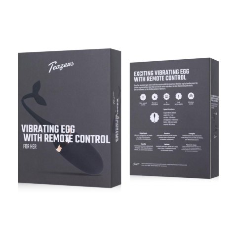 Luxurious Vibrating Egg Black – Wibrujące jajeczko z pilotem, 12 trybów Luxurious Vibrating Egg Black – Wibrujące jajeczko z pilotem, 12 trybów