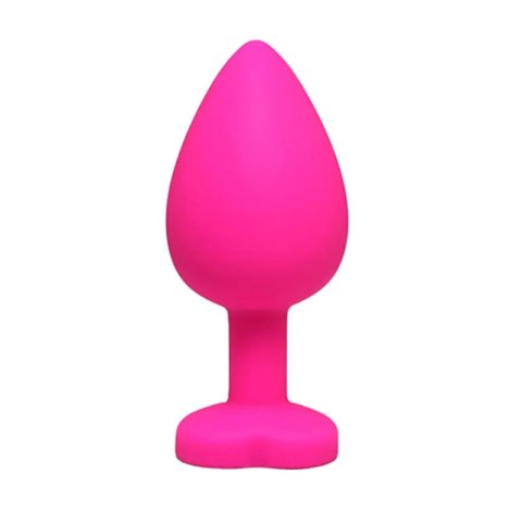 Pink small heart-shaped butt plug with white crystal Pink small heart-shaped butt plug with white crystal