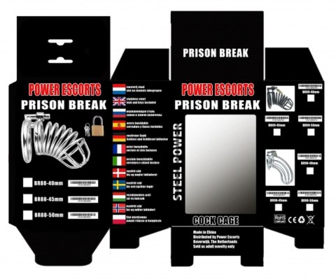 PRISON BREAK – Męski pas cnoty z zamkiem (40 mm, metal, small) PRISON BREAK – Męski pas cnoty z zamkiem (40 mm, metal, small)
