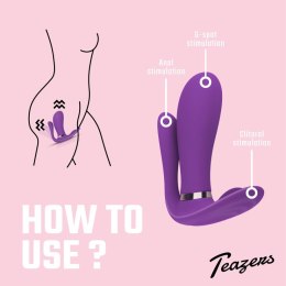 Purple Pleaser Vibrator – Potrójna stymulacja z pilotem