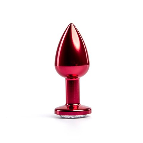 Red Butt Plug with White Diamond Red Butt Plug with White Diamond