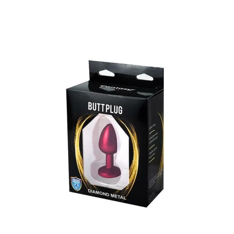Red Butt Plug with White Diamond Red Butt Plug with White Diamond