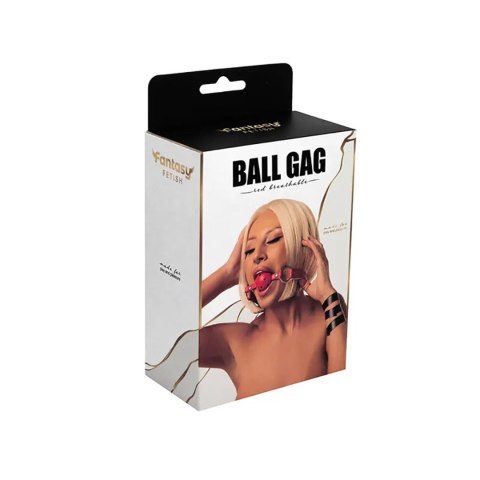 Red breathable ball gag with adjustable strap Red breathable ball gag with adjustable strap