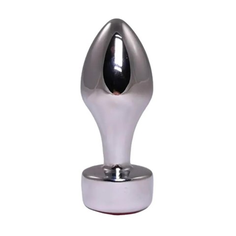 Silver Butt Plug with Pink Diamond Silver Butt Plug with Pink Diamond