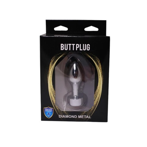 Silver Butt Plug with Red Diamond Silver Butt Plug with Red Diamond