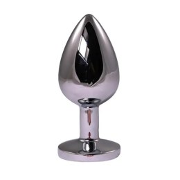 Silver Small Butt Plug with Red Diamond