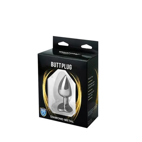 Silver medium heart-shaped butt plug with pink crystal Silver medium heart-shaped butt plug with pink crystal