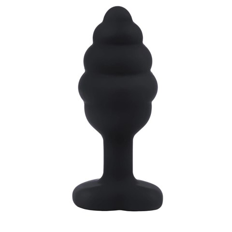 BUTT PLUG Black ribbed small BUTT PLUG Black ribbed small