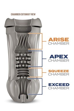 Samonawilżający masturbator z kontrolą ssania | 4 komory przyjemności i realistyczne doznania!