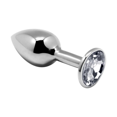 Mini Metal Butt Plug L Clear – metalowy korek analny z kryształem 9 cm Mini Metal Butt Plug L Clear – metalowy korek analny z kryształem 9 cm
