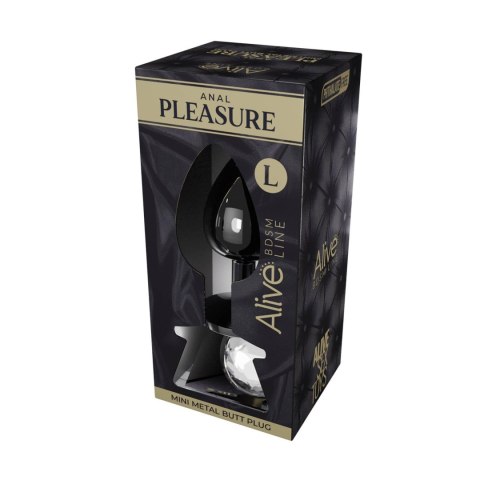 Mini Metal Butt Plug L Clear – metalowy korek analny z kryształem 9 cm Mini Metal Butt Plug L Clear – metalowy korek analny z kryształem 9 cm