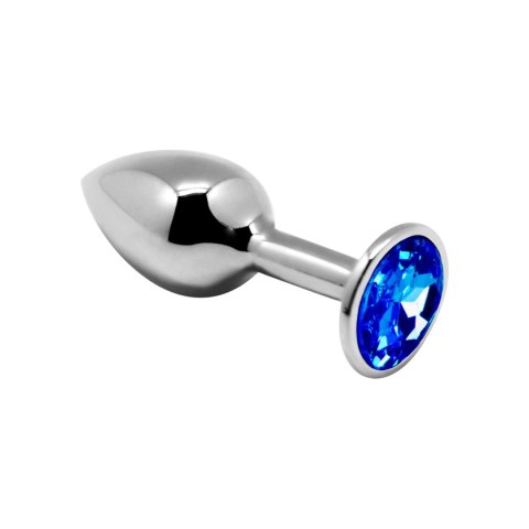 Mini Metal Butt Plug M Blue – Metalowy korek analny z niebieskim kryształem 8 cm Mini Metal Butt Plug M Blue – Metalowy korek analny z niebieskim kryształem 8 cm