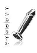 Buttplug Vibr. Penis Silver