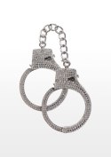 Diamond Wrist Cuffs Silver – Srebrne kajdanki z kryształkami | Luksusowy BDSM Glamour