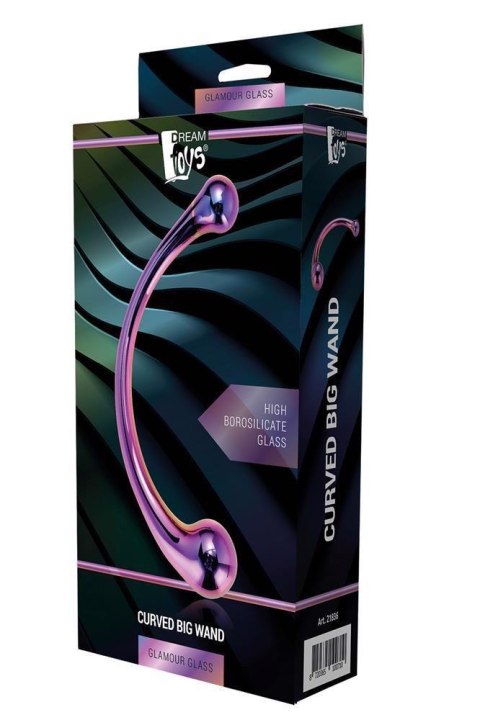 Szklana różdżka erotyczna z zakrzywionym kształtem – luksusowy design i zmysłowa precyzja
