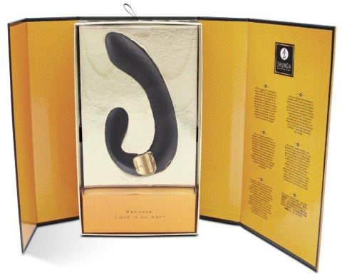 MIYO Intimate Massager Black – Luksusowy wibrator Shunga | Podwójna stymulacja punktu G i łechtaczki