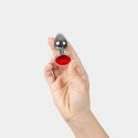 RED JEWELLED METAL BUTT PLUG